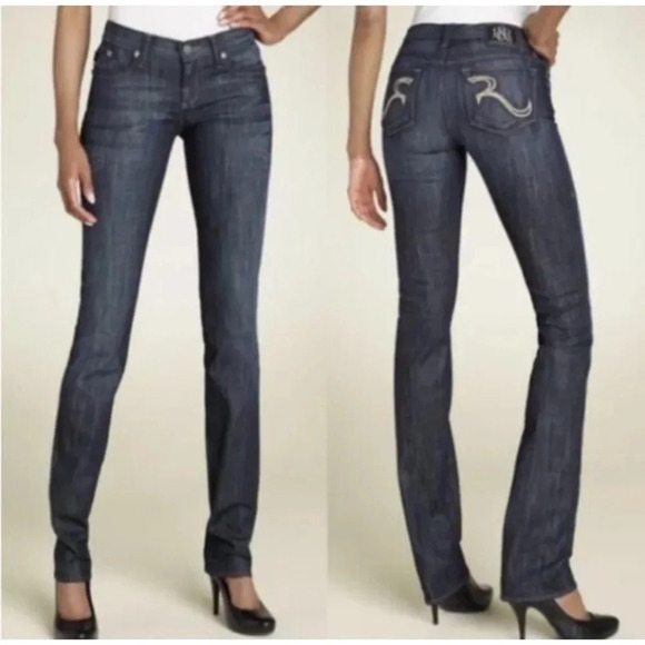 Rock & Republic Denim - Rock & Republic Womens Kledis Flate Leg Jeans Size 28 X 32‎ (459)